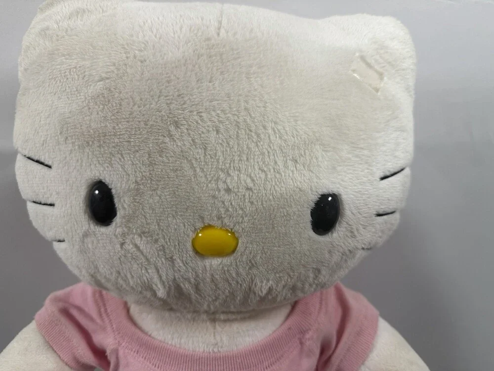 Build A Bear Sanrio Hello Kitty White Plush with Pink Bow 18” BAB w Pink T-Shirt